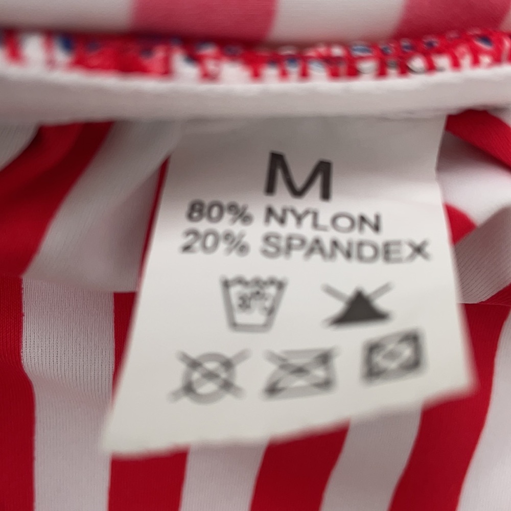 Patriotic American Flag Stars & Stripes Bikini Set with Reversible Top - Picture 7 of 7
